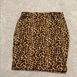 Leopard Print Mini Pencil Skirt Night Out